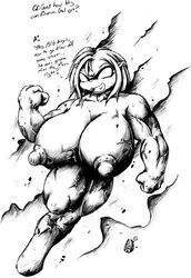 2002 anthro areola big_breasts big_muscles big_nipples breasts buxom_gal cleavage clothed clothing drake_fenwick female flying hair huge_breasts hyper hyper_breasts hyper_muscles mammal muscles muscular_female nipples nude prairie_dog rodent solo superhero supermegatopia thick_thighs vein what