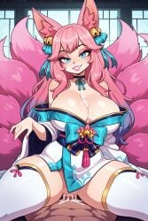 2024 ahri ai_assisted ai_generated breasts breasts breasts edit edited edited_image league_of_legends league_of_legends:_wild_rift riot_games self_upload spirit_blossom_ahri spirit_blossom_series stable_diffusion tagme uncensored wardens watermark