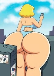 1girls 1woman ai_edit ai_generated ass_bigger_than_body ass_bigger_than_head ass_bigger_than_torso ass_focus back_view bikini bottom_heavy bottom_heavy_female cellphone curvy curvy_figure dat_ass dat_butt deviantart enormous_ass enormous_thighs female giant giant_woman giantess hourglass_figure huge_ass huge_butt lori_loud massive_ass massive_butt nickelodeon not_my_art pawg pawg_build rear_view the_loud_house thicc thick_thighs voluptuous wide_hips