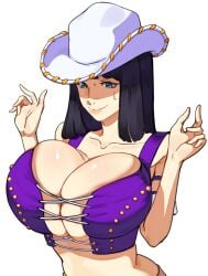 1female 1girls 47_hard alabasta arabasta_saga big_breasts breasts bursting_breasts cleavage clothing female female_focus female_only huge_breasts ill_fitting_clothing large_breasts large_tits miss_all_sunday nico_robin one_piece pre-timeskip shounen_jump solo solo_female tagme vest