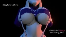 16:9 3d anthro armwear big_breasts boss_monster_(undertale) breasts bridal_gauntlets clothing digital_media_(artwork) english_text female fur garter_belt garter_straps hi_res kaitou3d lingerie red_eyes solo text toriel under_boob undertale undertale_(series) white_body white_fur widescreen