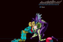 cum cum_in_mouth cum_shot fellatio female human kneeling male metroid metroid_fusion nintendo oral samus_aran space_pirate straight