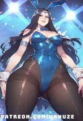 ai_generated big_ass big_breasts big_butt big_thighs blush huge_ass huge_breasts huge_butt huge_thighs irelia_xan league_of_legends leotard pantyhose playboy_bunny rabbit_ears rabbit_girl rabbit_tail tiara wanuze wide_hips