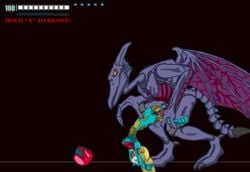 female fingering human male metroid metroid_fusion nintendo ridley samus_aran straight upside-down