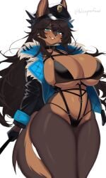 1girls anthro ass big_ass big_breasts big_thighs blue_eyes breasts brown_hair canine copain_(helicopterfood) dobermann dog dog_ears dog_girl dog_tail female female_focus female_only fur furry gigantic_ass gigantic_breasts gigantic_thighs helicopterfood huge_ass huge_breasts huge_thighs long_hair original original_character tagme tail thick_thighs thighs very_long_hair