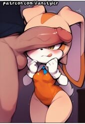 1girls ai_generated animal_ears big_penis blush bodysuit brown_eyes bunny_ears cant_see_the_haters cream_the_rabbit embarrassed furry furry_female huge_cock human human_on_anthro indoors looking_pleasured meme patreon penis penis_on_face rabbit rabbit_ears shortstack size_difference slim_waist small_breasts smaller_female sonic_(series) sonic_the_hedgehog_(series) tan_fur tongue tongue_out trembling vanstyler wide_hips