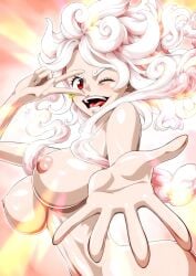 1girls breasts egghead female female_focus female_only gear_fifth jewelry jewelry_bonney large_breasts makeup nel-zel_formula nika_jewlery_bonney nude one_piece piercing smile white_hair