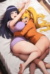 2girls ai_generated busty busty_female catfight competitive competitive_intercourse competitive_sex couple huge_breasts hyuuga_hinata hyuuga_hinata naruko naruto naruto_(series) naruto_shippuden rule_63 sexfight uzumaki_naruko uzumaki_naruto uzumaki_naruto wrestling yuri