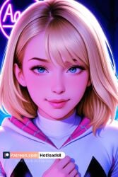 ai_generated blue_eyes_female female female_focus gwen_stacy hotload-8 marvel patreon spider-gwen spider-man:_into_the_spider-verse spider-man_(series) waifu_diffusion