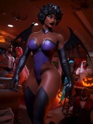 2025 3boys 3d 3girls areolae armwear athletic big_breasts black_hair blender breasts bunny_brawler cleavage clothed clothing costume dark-skinned_female dark-skinned_male dark_skin detailed_background drift_(fortnite) epic_games fortnite fortnite:_battle_royale halloween halloween_costume halloween_party haze_(fortnite) hi_res highres katalina_(fortnite) light-skinned_female light-skinned_male light_skin nipples outfit party raviana_brwl showing_off spitfire_(fortnite) thick_thighs vampire_costume watermark wings