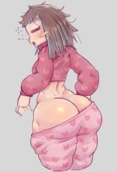 animal_crossing big_ass fat_ass female pachislot pajamas pants_down villager_(animal_crossing)