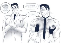 big_pecs gay male male/male male_only muscular_male powerpuff_girls professor_utonium tonitrvvm