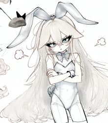 arisu_liddell bunny_ears bunny_girl bunnysuit female pout