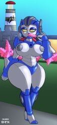 autobot autobot_insignia big_ass big_breasts edit edited edited_image madkatz8 rescue_bots_academy robot robot_girl shortstack solo thick_thighs transformers whirl_(transformers)