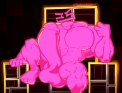 abs biceps big_abs big_cock big_dick big_muscles big_penis buff buffed cock dick huge_cock humanoid icebearglizardd_(artist) icecubewyrmxx_(artist) large_cock large_dick large_penis looking_at_viewer male male_boobs male_only muscle muscles muscular muscular_male muscular_male_only penis pink_body pink_cock pink_dick pink_nipples pink_penis pink_skin sitting sitting_on_chair sitting_on_throne smiling smiling_at_viewer solo_male squid_(will_you_snail) throne will_you_snail