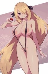 cynthia_(pokemon) lamb-oic029 pokemon sling_bikini tagme