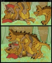 absurd_res anal anal_penetration anal_sex anthro anthro_penetrated anus balls balls_deep blush bodily_fluids canid canine canis comic cum cum_in_pussy cum_inside cuntboy dialogue doggy_style double_penetration dragon fellowwolf feral feral_on_anthro feral_penetrating feral_penetrating_anthro from_behind_position genital_fluids genitals group heart_symbol hi_res hug hybrid intersex intersex/male knot knotting landon_(fellowwolf) male male_penetrating mammal mythological_creature mythological_scalie mythology penetration penile penile_penetration penis_in_ass penis_in_pussy ravager retracted_balls sandwich_position scalie sex stuck_together trio vaginal_penetration vaginal_sex wolf zoophilia