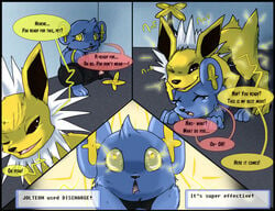 byourii comic eeveelution female feral jolteon male nintendo pokemon pokemon_(species) pussy sex shinx video_games