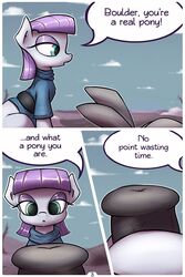 blue_eyes boulder_(mlp) comic earth_pony equine female friendship_is_magic fur grey_vody hair horse male mammal maud_pie_(mlp) my_little_pony penis ponegranate pony purple_hair straight