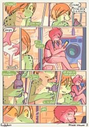 2girls blush breasts comic female funkybun nude shower veronica_(funkybun) zoe_(funkybun)