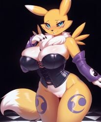 ai_generated corset curvy digimon digimon_(species) furfantastic large_breasts renamon