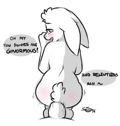 2boys anal anthro blush dialog equine fatalfox gay girly horse lagomorph male male/male mammal monochrome penis pov rabbit size_difference text tyler yaoi