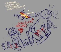 cum cum_in_wound cum_inside j1zzt4zzt1k k4t4ztik line_art moaning pain penetration pubic_hair self_upload shin_tsukimi shocked sou_hiyori sound_effects tied_up wound wound_penetration wounded your_turn_to_die yttd