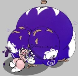 big_breasts blueberry_inflation breasts cleavage cowfish_mai female huge_breasts inflation lactating lactation tagme thick_thighs wide_hips