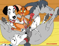 101_dalmatians 2014 anal aroused balls bisexual canine captain_(101_dalmatians) clydesdale dalmatian disney equine feline female feral furry furry_only gay group group_sex hindpaw holidaypup horse interspecies male mammal masturbation oral orgy paws perdita pongo precum rimming sergeant_tibbs sex tibbs yaoi