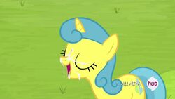 animated blue_hair bluemeganium cum cumshot cutie_mark equine female friendship_is_magic fur hair horn mammal my_little_pony open_mouth purple_eyes unicorn yellow_fur