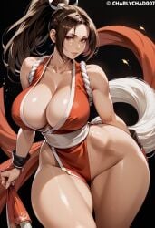 ai_generated big_breasts charlychad007 fatal_fury king_of_fighters mai_shiranui street_fighter thick_thighs wide_hips