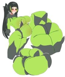 1girls amber_eyes arched_back armor back_view backboob big_breasts bile_titan black_hair black_sclera blush blushing_at_viewer cleavage clothing_request collage cuisse cuisses female female_only front_view gauntlet gauntlets gorget green_body green_hair green_skin grey_armor gya_rb helldivers huge_breasts inner_hair lactation lactation_without_expressing legs_apart legs_together leotard light-skinned_female lime_body long_hair looking_at_viewer low_view mismatched_eyebrows offering_hand offering_hand_to_viewer overflowing_breasts ponytail pregnant rear_view side_view slit_pupils solo spread_legs spreading_legs standing thick_thighs thighhighs two-tone_hair two-tone_skin two_tone_hair two_tone_skin white_background yellow_eyebrows yellow_eyes