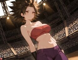 ai_generated beautfiul_background caulifla concert large_breasts light_blush stunning_backgroud {others}body_arch