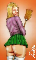 2d archie_comics ass blonde_hair bronxboy79 busty exhibitionism exposed female female_focus female_only hourglass_figure nude nude_female nudity pinup pinup_pose sabrina_spellman sabrina_the_teenage_witch tagme wide_hips