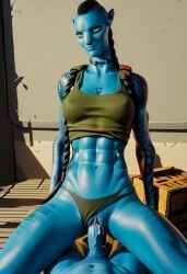 avatar avatar:_the_way_of_water blue_skin camo_bikini vaginal_penetration yellow_eyes z-dog zdinarsk