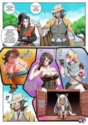 agnea_bristarni castti_florenz commission commissioner_upload fantasy hikari_ku humor imagining jadenkaiba ochette_(octopath_traveler_2) octopath_traveler octopath_traveler_2 partitio_yellowil throne_(octopath_traveler_2)