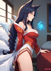 ahri ai_assisted ai_generated anime_style game league_of_legends