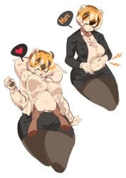 big_breasts breasts chubby cleavage feline female furry huge_breasts mx99926 tagme thick_thighs tiger tiger_girl wide_hips