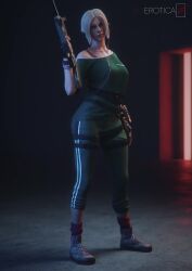 1girls 2025 3d 3d_(artwork) animation ass big_ass blender blonde_female blonde_hair clothed clothing female female_focus female_only hi_res highres iq_(rainbow_six) light-skinned_female light_skin no_sound pose posing rainbow_six rainbow_six_siege showing_off tagme thick_ass turntable_(animation) vgerotica video watermark