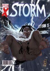 fake_cover marvel marvel_comics masturbation ororo_munroe rajdraw storm_(x-men) vagina x-men