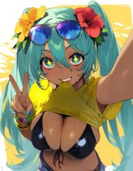 (meme) 1girls ai_generated ass big_ass big_breasts big_thighs bikini brazil brazilian brazilian_female brazilian_miku breasts cyan_eyes cyan_hair female female_only hatsune_miku huge_ass huge_thighs lifting_shirt long_hair looking_at_viewer selfie shirt shorts solo sweat sweatdrop sweating tagme tan tan_body thick_hips thick_thighs thighs thong twintails vocaloid yellow_shirt