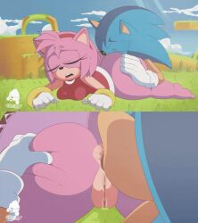 16:9_aspect_ratio 1boy 1girls 2d 2d_animation amy_rose anal anilingus animated anus anus_focus anus_lick anus_sniff ass ass_focus ass_grab ass_sniffing bare_ass bare_legs barefoot blue_fur blue_hair blue_sky bodily_fluids bottomless bubble_butt cleft_of_venus clitoris clothing cloud contentious_content cum dress feet female fur gif gloves grabbing_another's_ass grass groin groping hairband hands_on_ass headwear hedgehog huge_ass humanoid large_ass legs licking_ass limited_visibility lying male male_pleasuring_female mammal medium_hair moaning moaning_in_pleasure no_underwear nopan ocean outdoors peach_fur perineum pink_fur pink_hair platform pleasure_face pleasured_face pleasuring pussy_juice red_dress red_hairband rimjob rimming saliva scrabble007 sega semen sex sky sleeveless_dress smelling smelling_anus sniff sniffable_ass sniffing_anus sniffing_ass sonic_(series) sonic_the_hedgehog sonic_the_hedgehog_(series) spread spread_anus straight tail teen_boy teen_girl teenage teenage_boy teenage_girl teenager thick_thighs thighs toes tongue tongue_in_anus tongue_in_ass tongue_out vagina vagina_focus video_games wet wet_vagina white_gloves