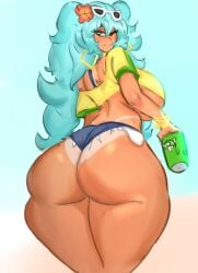 1girls ass big_ass big_breasts big_thighs bikini brazil brazilian brazilian_female brazilian_miku breasts butt caitdrawsstuff2 cyan_eyes cyan_hair female female_only gigantic_ass gigantic_breasts gigantic_thighs hatsune_miku huge_ass huge_breasts huge_thighs latin_american_hatsune_miku_(meme) long_hair looking_at_viewer one_eye_closed shirt shorts solo tagme tan tan_body thick_hips thick_thighs thighs thong twintails vocaloid yellow_shirt