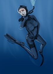 aqua_enjoyer asphyxiation drowning female masturbation scb-wtst scuba sea suffocation underwater wetsuit