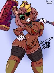 amy_rose dark_skin dn28_art female sonic_(series) tagme