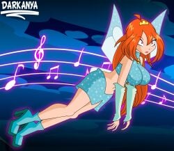 1girls 4kids_entertainment bloom bloom_(winx_club) charmix commission darkdpx3 fairy fairy_wings nickelodeon orange_hair rainbow_(animation_studio) red_hair red_hair solo solo_female winx_club