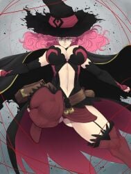 1girls big_breasts black_clover breasts clothed clothed_female female light-skinned_female light_skin limn044 looking_at_viewer thick_thighs vanessa_enoteca witch witch_hat