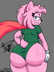 amy_rose dn28_art female friday_night_funkin friday_night_funkin_mod pink_hair pink_skin sonic_(series) tagme