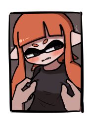 grope groping inkling inkling_girl kuronekoore nipple_play nipples shy splatoon squeezing_nipple