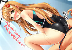 azuki_azusa blush cum hentai_ouji_to_warawanai_neko swimsuit